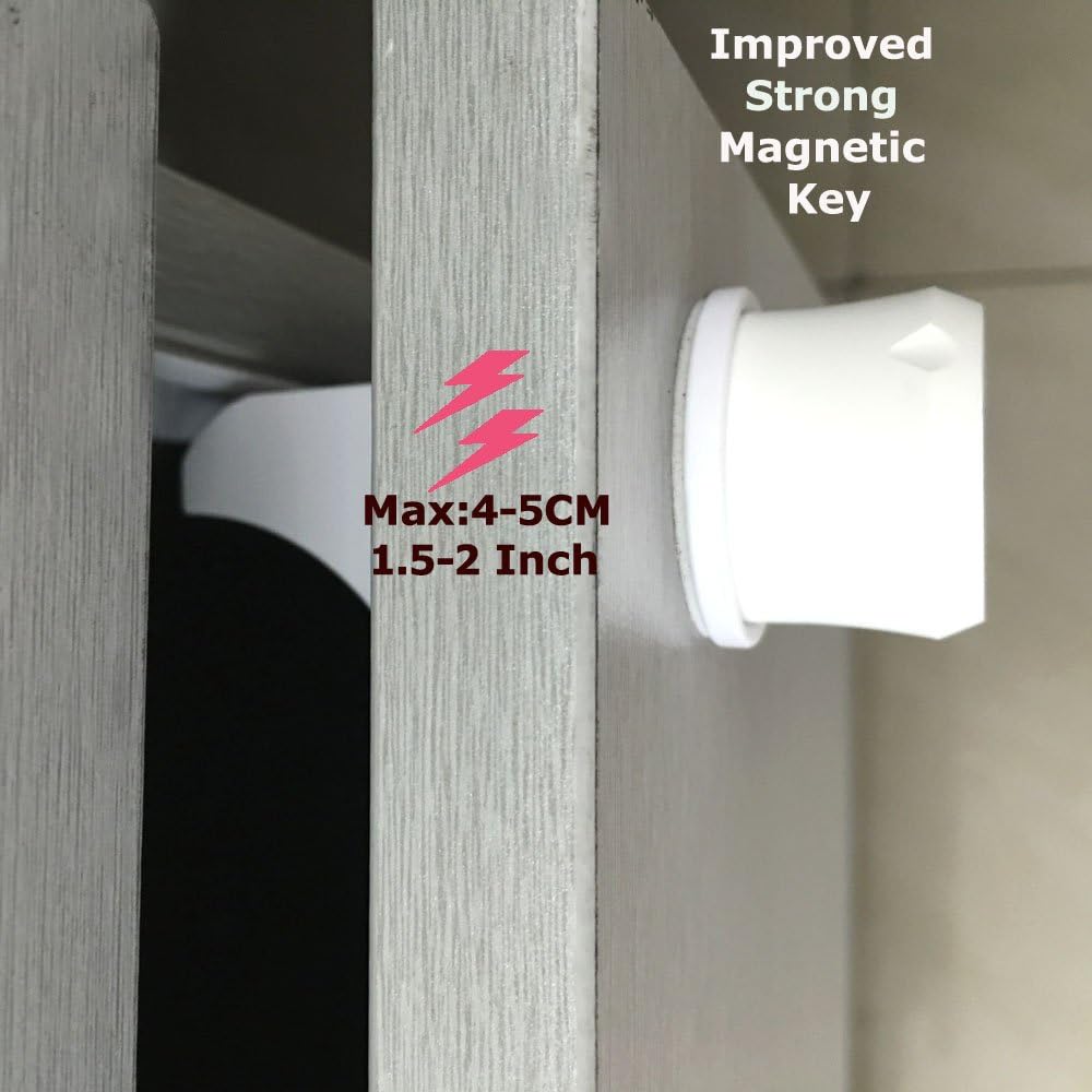 2 Pack Vmaisi Magnetic Cabinet Locks Keys - Extra Stronger Baby Proofing Magnet Drawer Replacement Keys (2) - Image 5