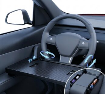 2 in 1 Steering Wheel Tray Table & Seat Gap Filler Organizer,Table for Eating in Car, Universal Fit for Most Cars, Car Tray for Working & Eating
