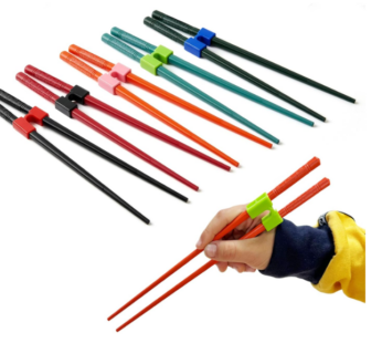 5 Pairs Reusable Training Chopsticks, 9.45 Inch Dishwasher Safe Fiberglass Japanese Training Chopsticks for Beginner, Non-Slip, Easy to Use(colorful)