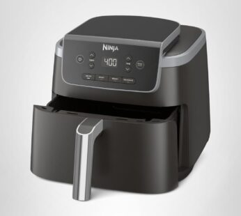 Ninja | Air Fryer | 4-in-1 Pro Air Fry, Roast, Reheat, Dehydrate | 5QT Capacity fits up to 4lbs of French Fries | 400F Max Temp | Nonstick Basket & Crisper Plate | 120V | Grey | AF141