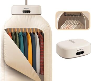 MOJOCO Portable Clothes Dryer – Mini/Compact Dryer for Apartment, RV, Travel – Small Quiet Fast-Drying Machine with Adjustable Timer & Hassle-Free Setup
