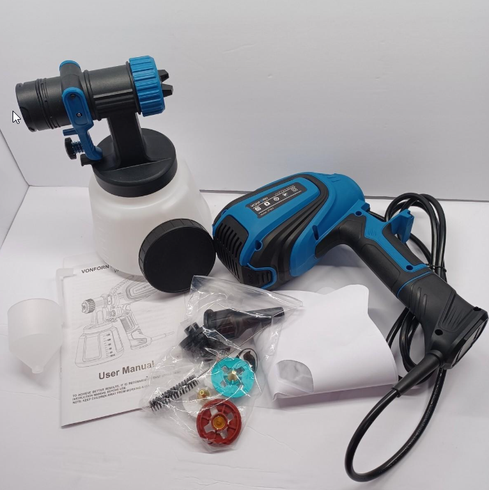 Paint Sprayer-700W HVLP Electric Spray Paint Gun with Adjustable Spray Width, 4 Nozzles & 3 Patterns, 40 Fl Oz Container, Easy to Clean, for House Painting, Furniture, Cabinets, Walls, Fence, Etc. - Image 5