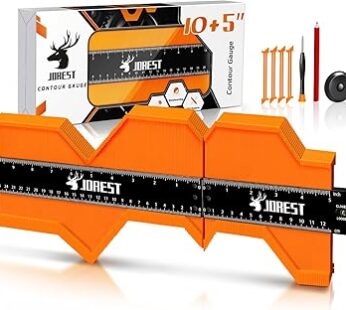 JOREST Connectable Contour Gauge (10+5 Inch), Gifts Ideas for Men Dad Handyman Husband Him, Shape Profile Duplicator with Lock, Outline Angle Measuring Tool, Template tool, Tile Flooring, Scribe Edge