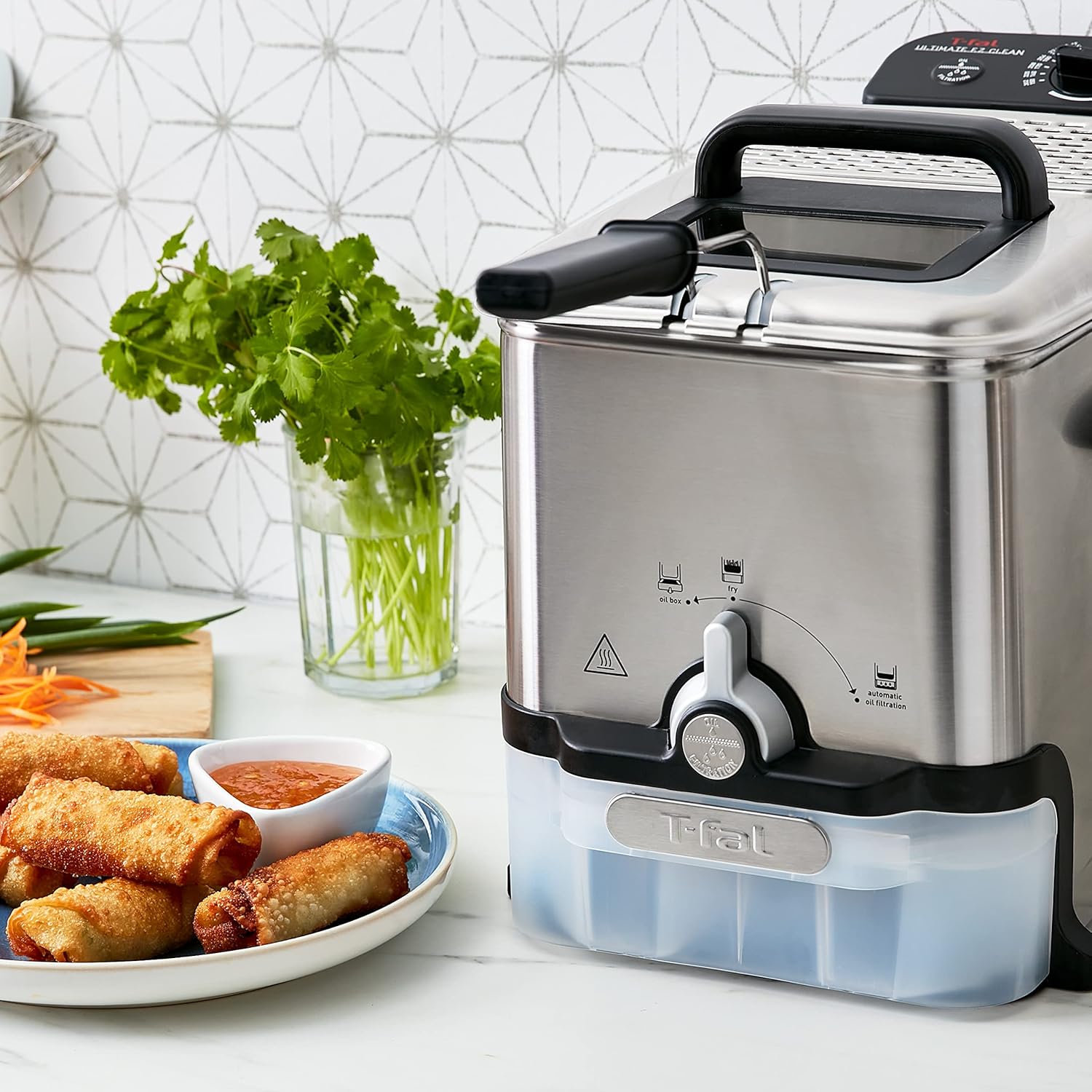 T-fal 3.5L Stainless Steel Deep Fryer with Basket for Home Use, 1700W, Deep Fryer with Oil Filtration, Temp Control, Digital Timer - Image 12