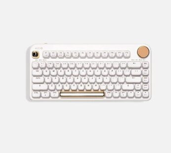 Azio IZO Wireless BT5/USB PC & Mac Mechanical Keyboard, White Blossom
