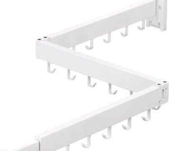 Clothes Drying Rack,Laundry Space Saver Wall Mounted,Retractable,Collapsible(Tri-Fold), White Color Rack Clothing