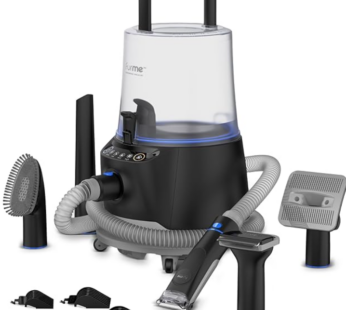 FURME Ultra Pet Grooming Vacuum Kit – Cat & Dog Grooming Kit for Easy Pet Care at Home, Quiet & Safe Dog Hair Remover Machine with Brush, Clipper, Shedding & Cleaner Tools & 4.5L Canister