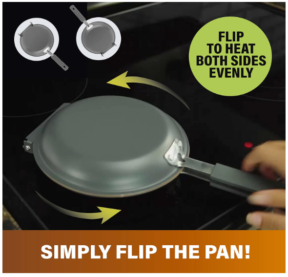 Gotham Steel Double Sided Pan, The Perfect Pancake Maker – Ceramic Nonstick Copper Easy to Flip Pancake Griddle for Fluffy Pancakes, Omelette Maker, Frittata Maker & More! Dishwasher Safe - Image 6