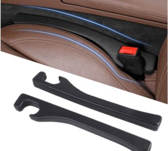 Car Seat Gap Filler 2 Pack, Universal Fit PU Leather Car Seat Gap Plug to Fill The Gap Between Seat and Console, Car Seat Crevice Blocker Stop Things from Dropping
