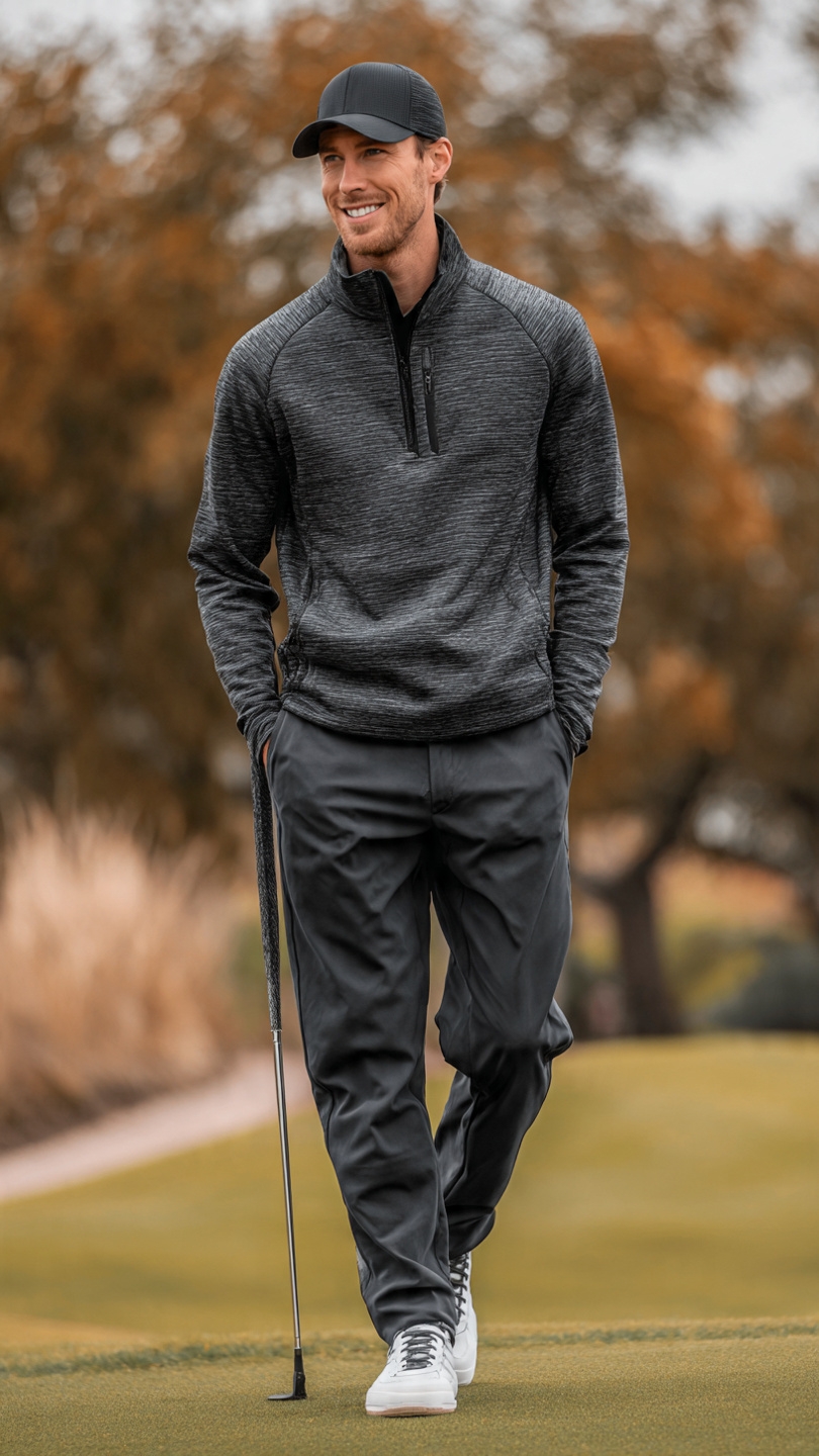 TACVASEN Winter Golf Pants for Men Fleece Lined Work Business Casual Dress Slacks Water Resistant Stretch Warm Trousers - Image 6