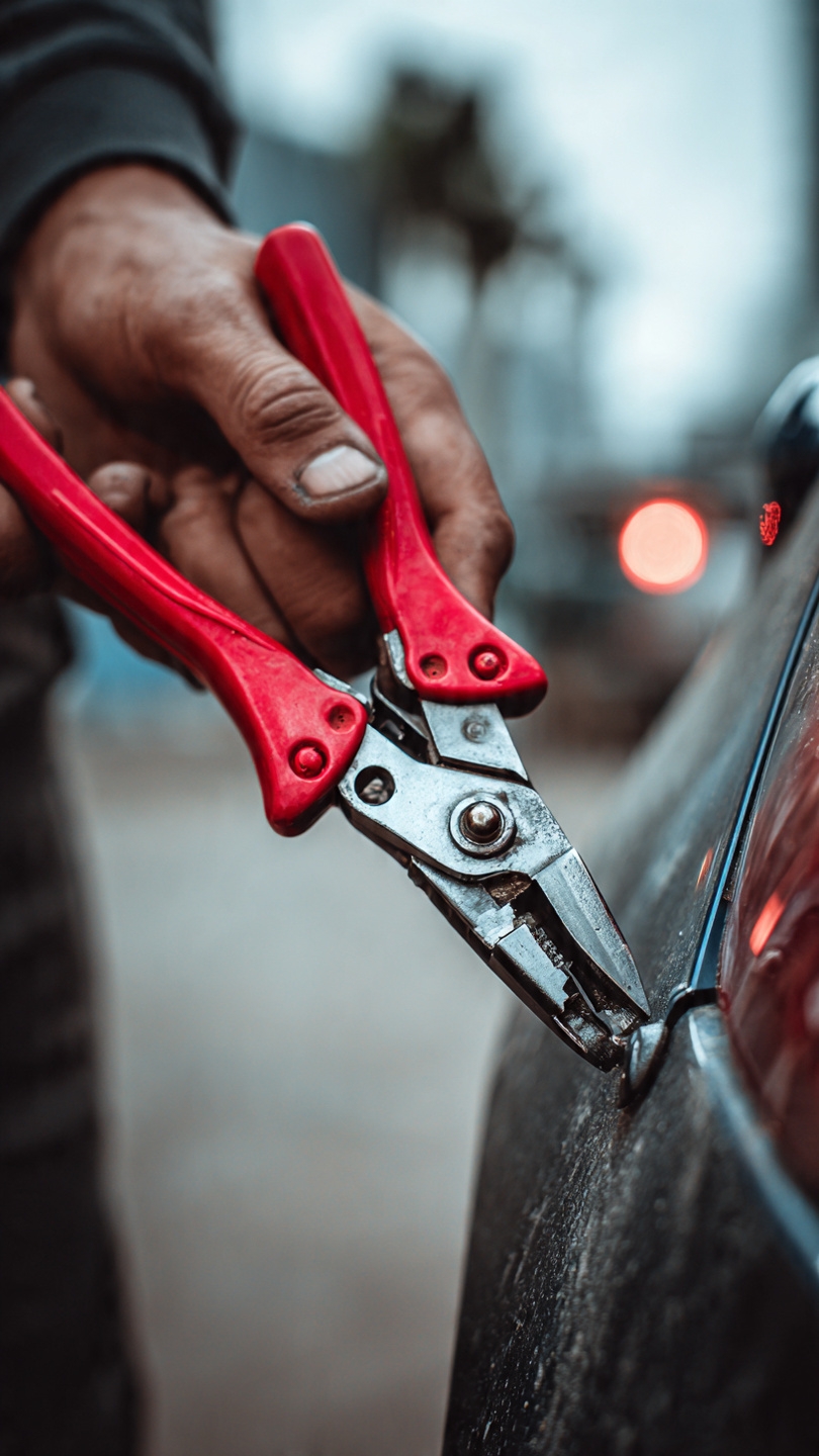 1PCS Car Clip Pliers Tool, Panel Clip Pliers Set Fastener Remover, Auto Retainer Clip Trim Rivet Removal Tool, Auto Door Car Upholstery Trim Clip Removal Tool (Red) - Image 4
