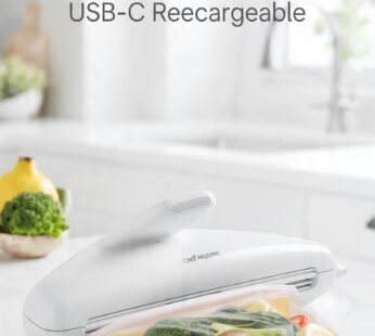 Chef Preserve Compact Vacuum Sealer for Food (Vacuum Sealer Machine + 30 Reusable Vacuum Bags) Powerful Handheld Vacuum Sealer Machine, Seal Meal Saver, Portable Food Sealer