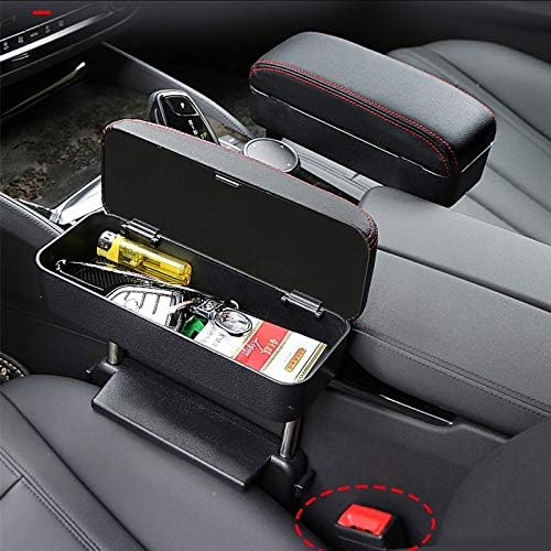 JEYODA Car Armrest Box Adjustable Pad Refit Car Central Lift Armres Storage Organizer Box Arm Rest(Black line) - Image 2