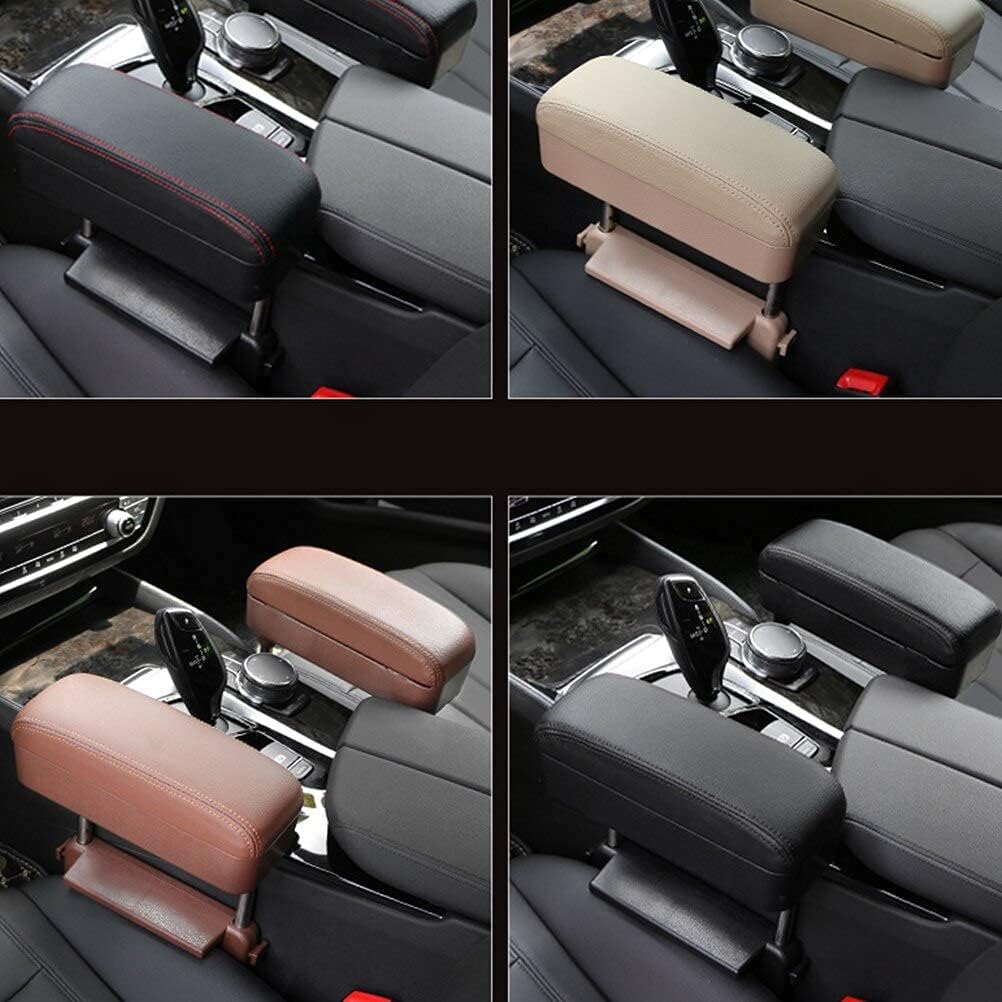 JEYODA Car Armrest Box Adjustable Pad Refit Car Central Lift Armres Storage Organizer Box Arm Rest(Black line) - Image 5