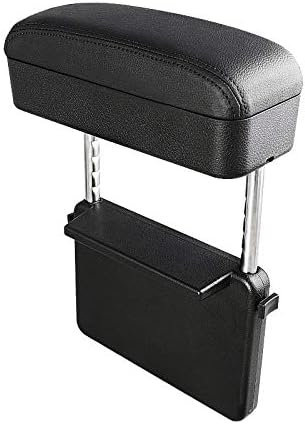 JEYODA Car Armrest Box Adjustable Pad Refit Car Central Lift Armres Storage Organizer Box Arm Rest(Black line)