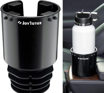 JOYTUTUS Large Stable Cup Holder Expander for YETI, Hydro Flask, Hold 18-40 oz Bottles and Mugs, Car Cup Holder Adapter with Adjustable Rubber Base
