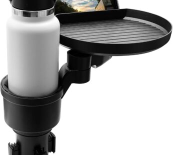Macally Car Cup Holder Tray and Cup Holder Expander with Phone Slot – Enjoy Your Meal – 9″ Food Tray Table and Drink Holder for Yeti, Hydroflask, etc.