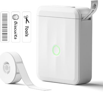 NIIMBOT Label Maker Machine Bluetooth Label Printer for School Home Office Organization, Wireless Mini Labeler D110 Upgraded Version, Label Machine with Label, White