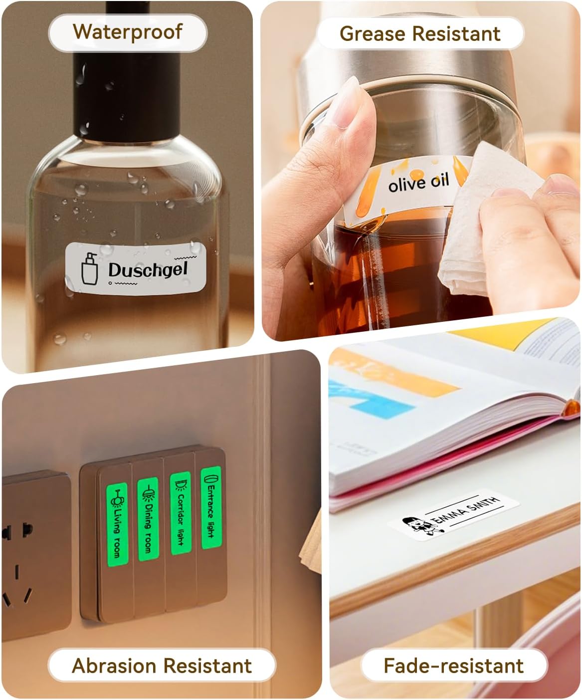 NIIMBOT Label Maker Machine Bluetooth Label Printer for School Home Office Organization, Wireless Mini Labeler D110 Upgraded Version, Label Machine with Label, White - Image 6