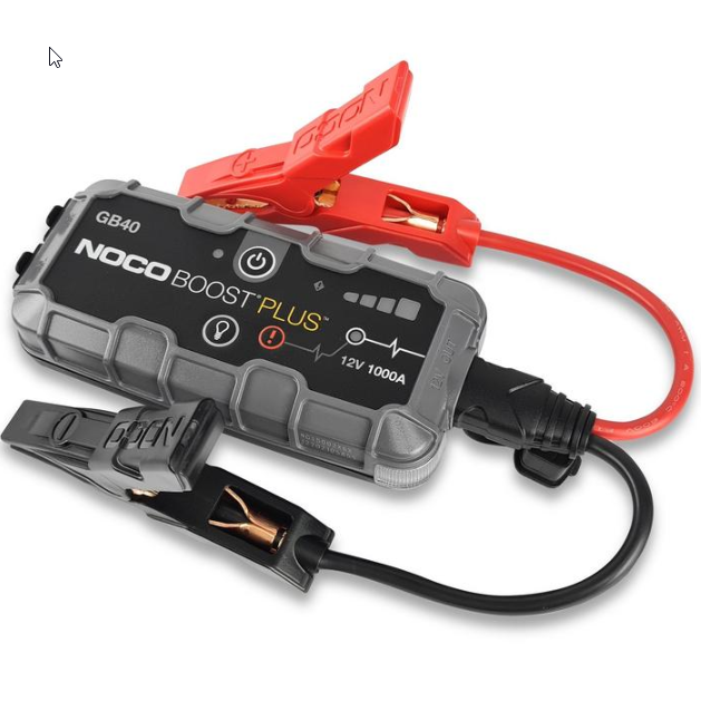 NOCO Boost GB40: 1000A UltraSafe Jump Starter – 12V Lithium Battery Booster Pack, Portable Jump Box, Power Bank & Jumper Cables - for 6.0L Gas and 3.0L Diesel Engines