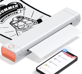 Phomemo Portable Printers Wireless for Travel, M08F Inkless Thermal Printer Support for 8.5″x11″ US Letter, Small Bluetooth Printer Compatible with Phone, Laptop for Car, Office, Home Use, School