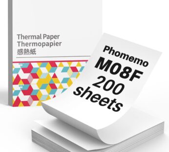 Phomemo US Letter Thermal Printer Paper,Continuous Phomemo M08F Thermal Paper,Compatible with M08F-Letter, M08D, TATTMUSE A285M, with Brother Letter Portable Printer, Size 8.5″ x 11″,200 Sheets