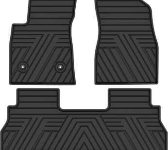 Rubber Floor Mats Fit for Chevy Chevrolet Trax 2024-2026, All Weather Car Mats, 1st & 2nd Row Black