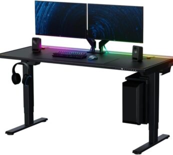Secretlab Magnus Pro XL with Black MAGPAD Desk Mat | Ergonomic Electric Standing Desk with Magnetic Cable Management | Integrated Power Supply Column | Built-in Cable Management Tray
