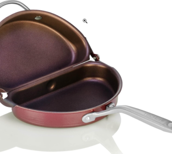 TECHEF – Frittata and Omelette Pan, Double Sided Folding Egg Pan, Made in Korea (PFOA Free) (Purple)