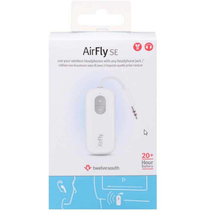 Twelve South AirFly SE | Bluetooth Wireless Audio Transmitter Adapter for AirPods/Headphones, 20+ Hr Battery, Works with 3.5mm aux Jacks on Airplanes, TVs, Gym Equipment, and Travel - Image 3