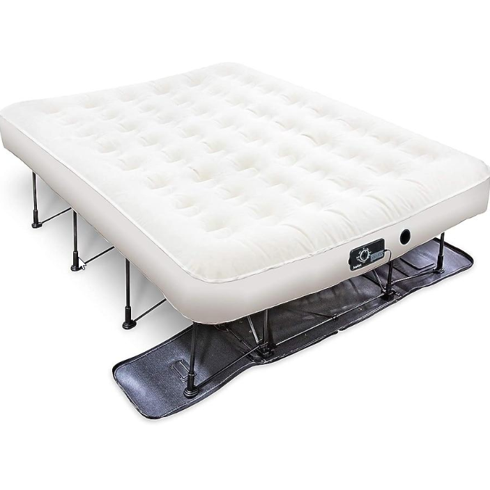 Ivation EZ-Bed (Queen) Air Mattress with Frame & Rolling Case, Self Inflatable, Blow Up Bed Auto Shut-Off, Comfortable Surface AirBed, Best for Guest, Travel, Vacation, Camping - Image 6
