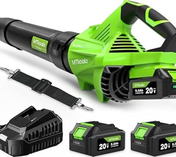 Leaf Blower Cordless, New Upgraded 1200W Brushless Motor Leaf Blower, 700CFM 200MPH with 3 Speed Modes, 160Mins Max Runtime, Handheld Electric Blower for Lawn Care, Yard, Dust & Snow (Green)