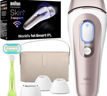 Braun Smart IPL, Skin i·Expert Pro 7, VOGUE’s Best Hair Removal Device, IPL Hair Removal for Women and Men, Permanent Laser Hair Reduction At-Home, World’s 1st Smart App, 4 Heads, IPL7387